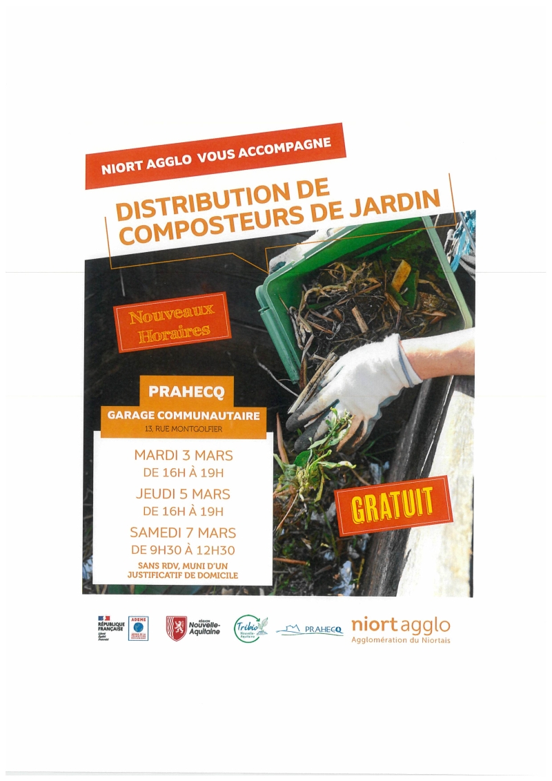 DISTRIBUTION DE COMPOSTEURS DE JARDIN